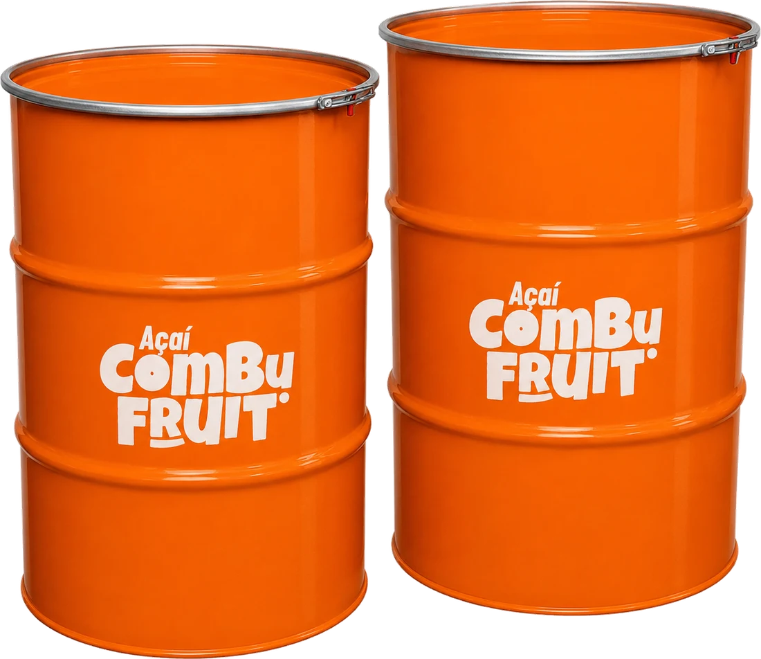 Tambores de açaí Combu Fruit para exportação