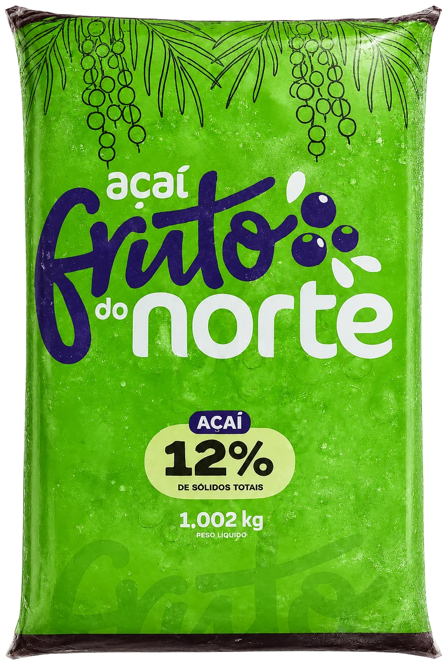 Embalagem Açaí Fruto do Norte 12% de sólidos totais