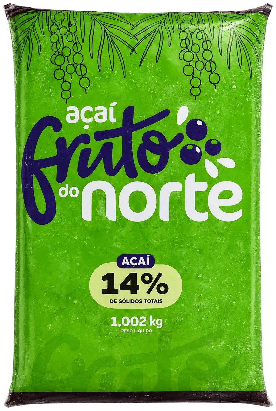 Embalagem Açaí Fruto do Norte 14% de sólidos totais