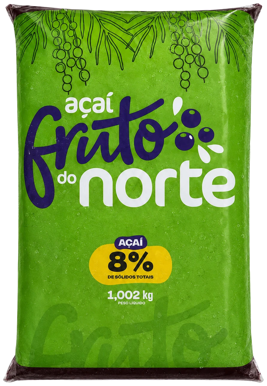 Embalagem Açaí Fruto do Norte 8% de sólidos totais